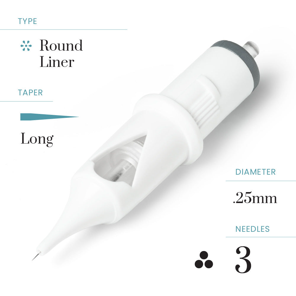 Peak Cerus PMU Cartridge Needles — Round Shaders (20) - Ultimate Beauty