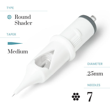 Peak Cerus PMU Cartridge Needles — Round Shaders (20) - Ultimate Beauty