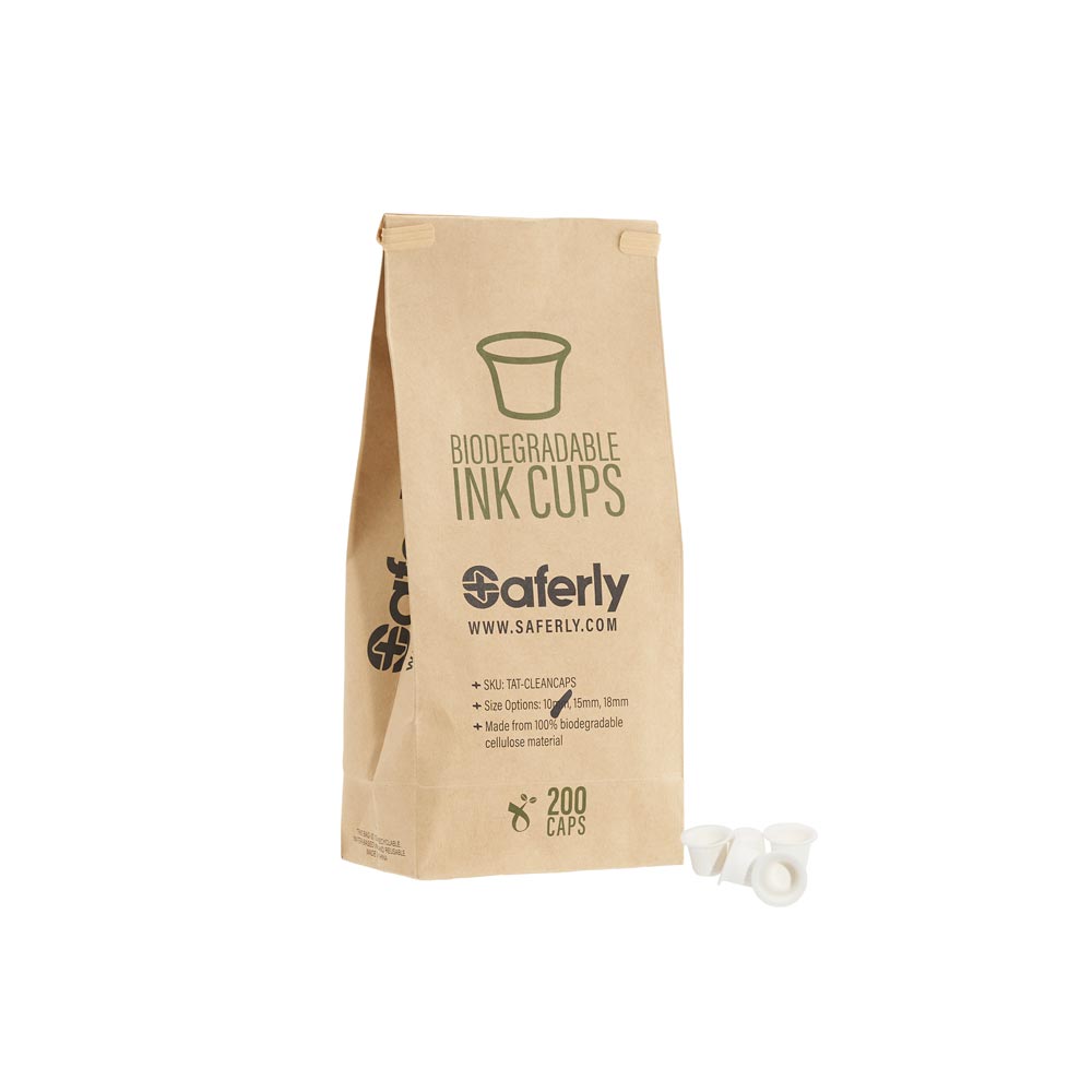 Biodegradable Pigment/ Ink Cups - Bag of 200 - Saferly Clean Caps - Ultimate Beauty
