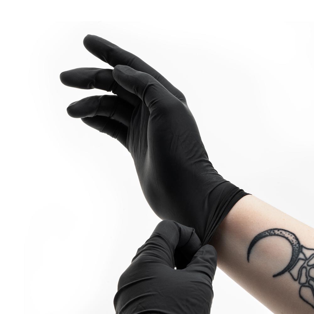 Shadow Black Disposable Nitrile Gloves — Price Per Box - Ultimate Beauty