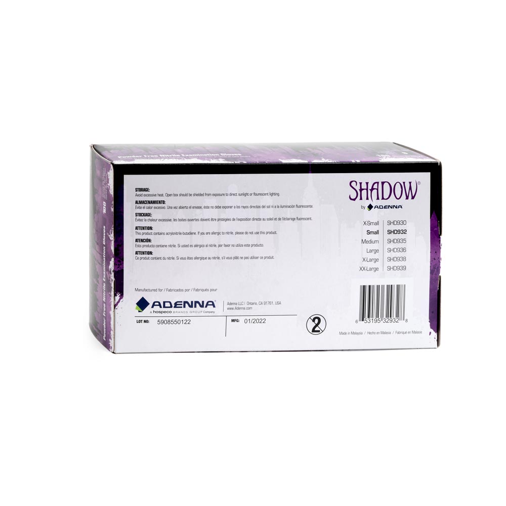 Shadow Black Disposable Nitrile Gloves — Price Per Box - Ultimate Beauty