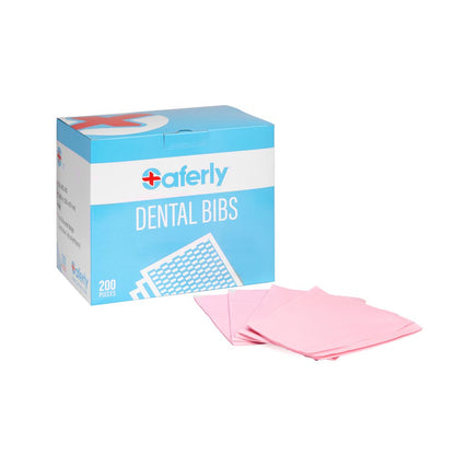 Saferly Pink Dental Bibs — Box of 200 - Ultimate Beauty