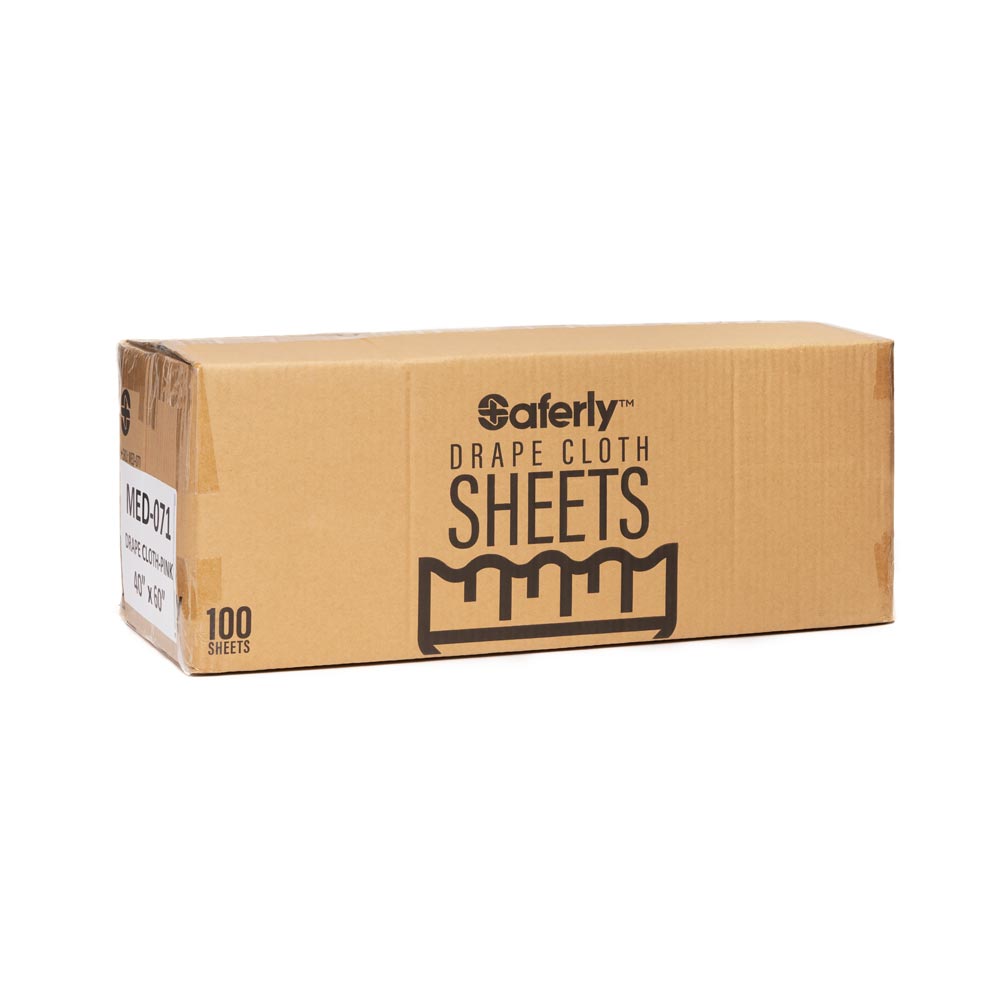 Saferly Pink Cloth Drape Sheets — 40" x 60" — Bag of 10 or Case of 100 - Ultimate Beauty