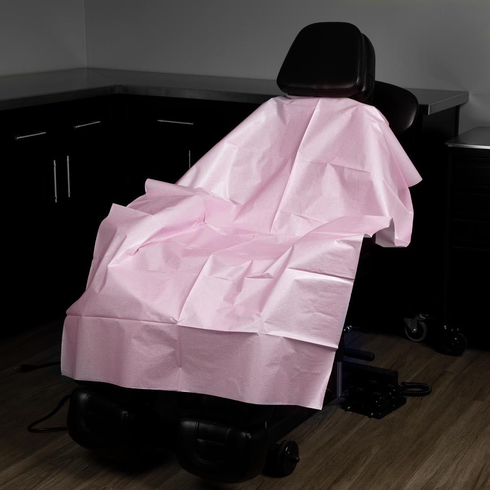 Saferly Pink Cloth Drape Sheets — 40" x 60" — Bag of 10 or Case of 100 - Ultimate Beauty