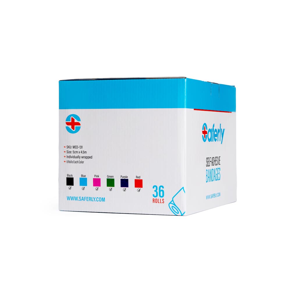 Saferly Medical Cohesive Wrap — Box of 36 - Ultimate Beauty
