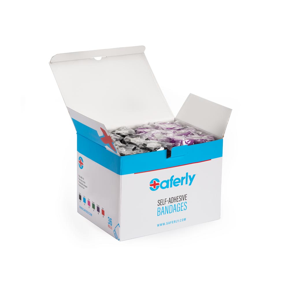 Saferly Medical Cohesive Wrap — Box of 36