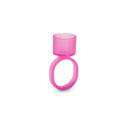 Cosmetic Ink Cup Holder Finger Ring — Pink — Bag of 50 - Ultimate Beauty