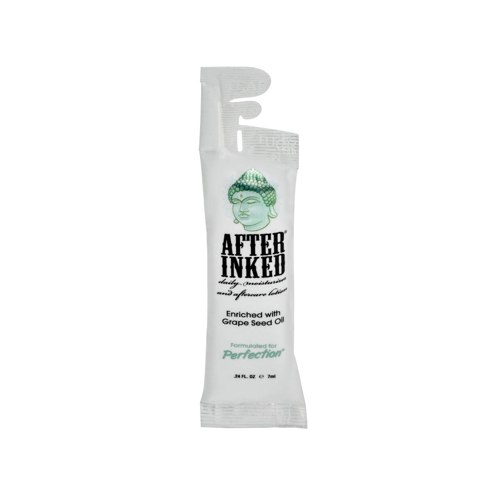 After Inked Tattoo Moisturizer and Lotion — Tattoo Aftercare — 7ml Pillow Packs