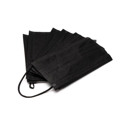 Black Disposable Face Masks — Box of 50 - Ultimate Beauty