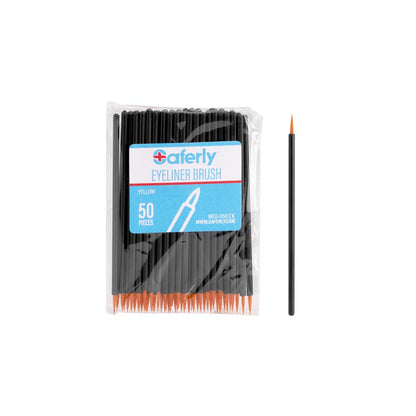 Saferly Disposable Eyeliner Brushes — Fine Tip — Pack of 50 - Ultimate Beauty