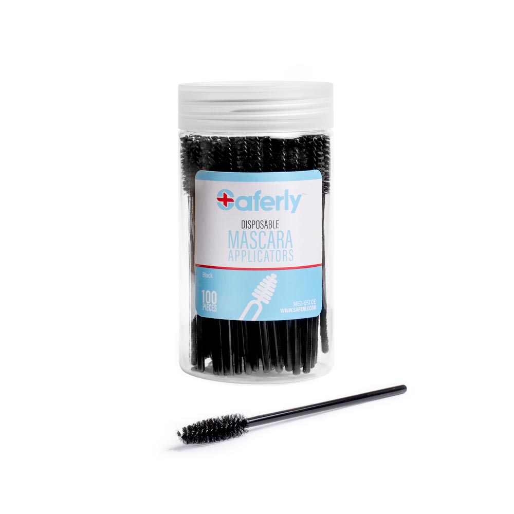 Saferly Disposable Mascara Applicators — Tub of 100 - Ultimate Beauty