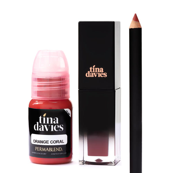 Tina Davies Lip Trio — Perma Blend — Orange Coral