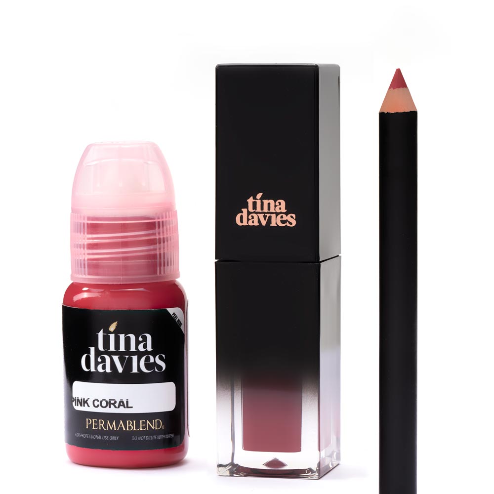 Tina Davies Lip Trio — Perma Blend — Pink Coral