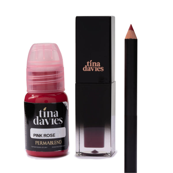 Tina Davies Lip Trio — Perma Blend — Pink Rose