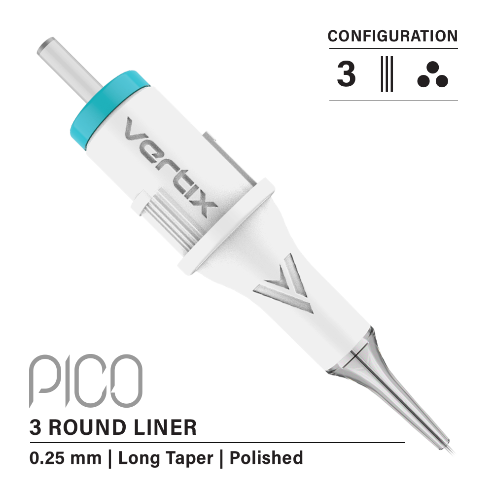 Vertix Pico PMU Membrane Cartridge Needles — Box of 20