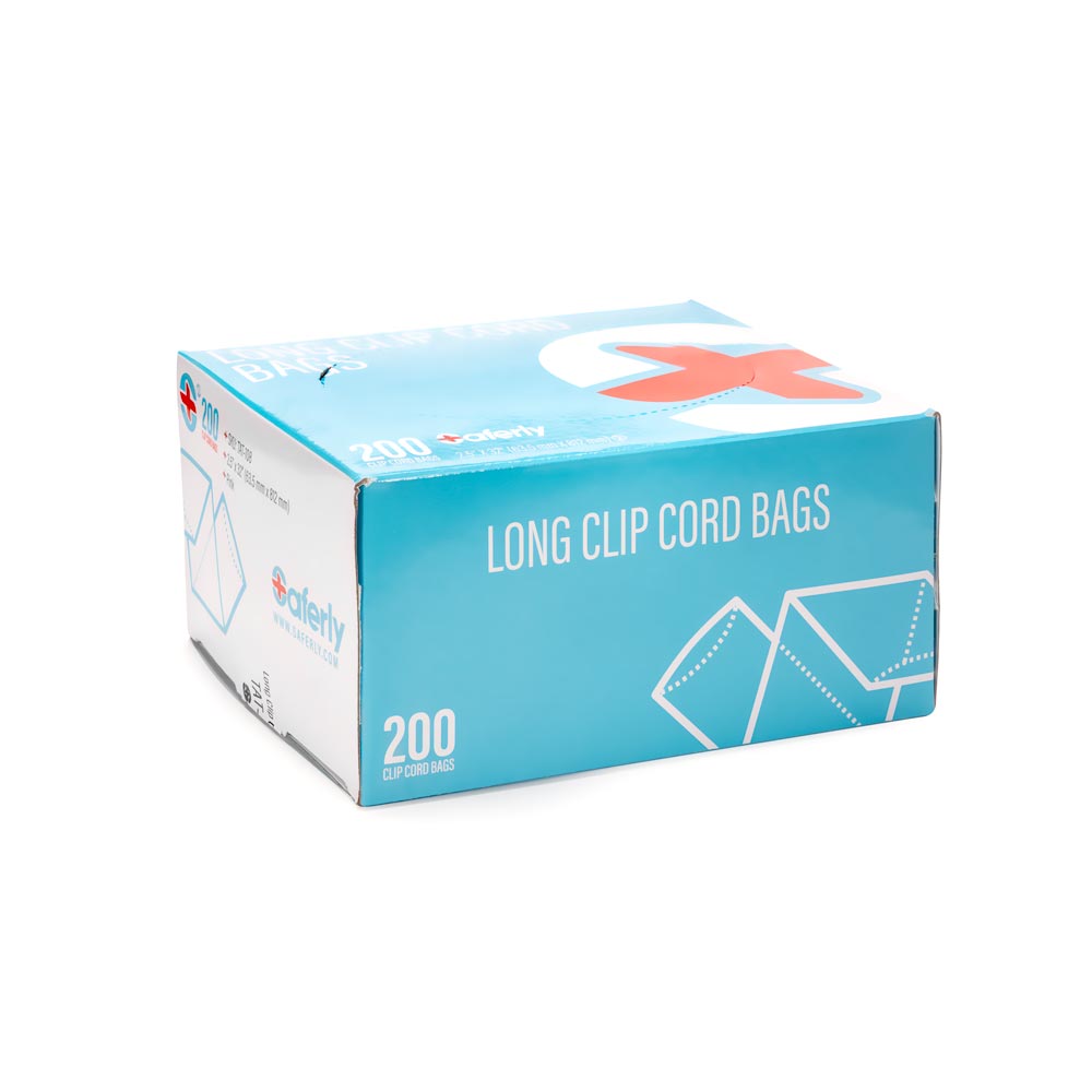 Saferly 32" Clip Cord Sleeves + Machine Bags — Pink — Box of 200 - Ultimate Beauty