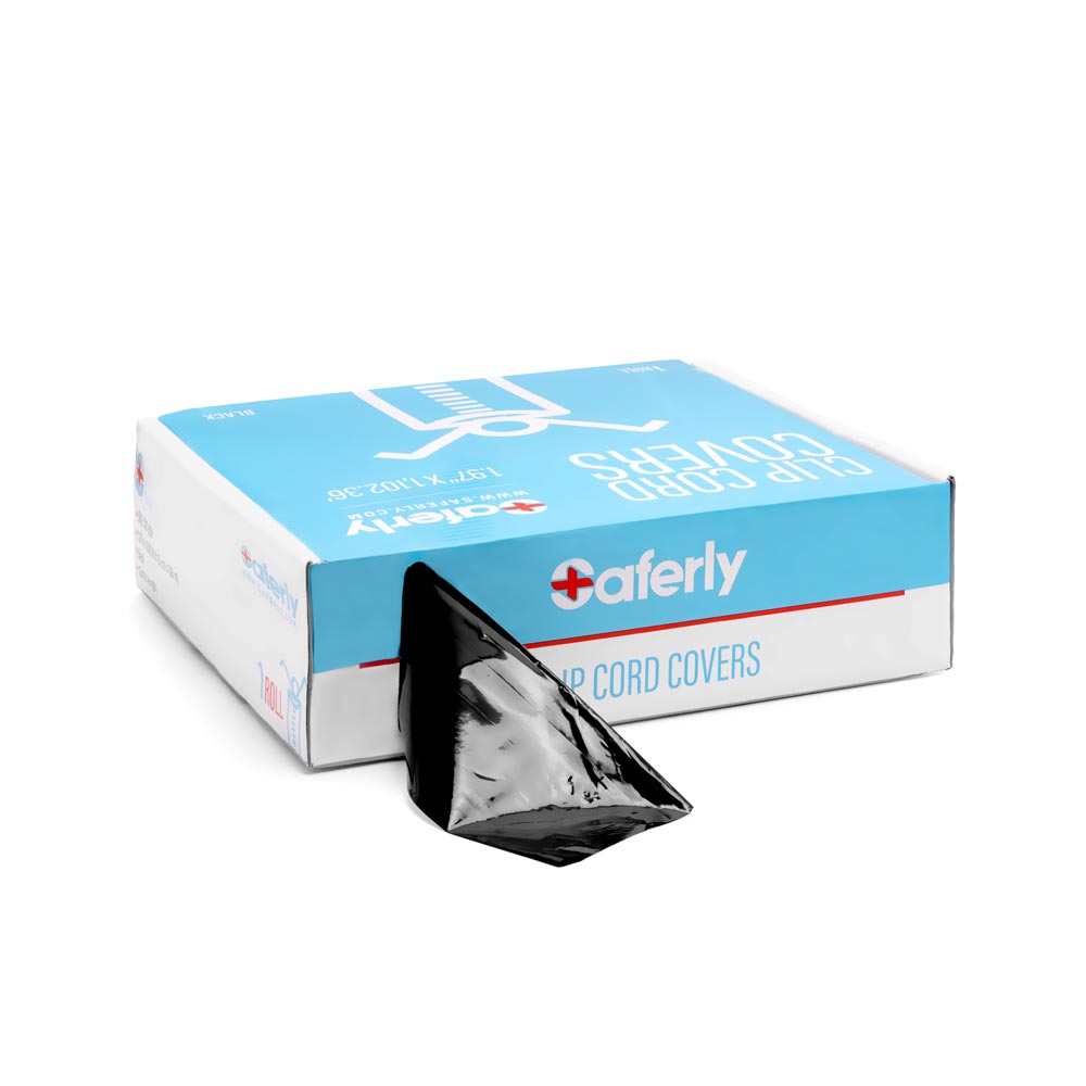 Saferly Clip Cord Sleeves + Machine Bags — Black — Cut-to-Length Roll - Ultimate Beauty