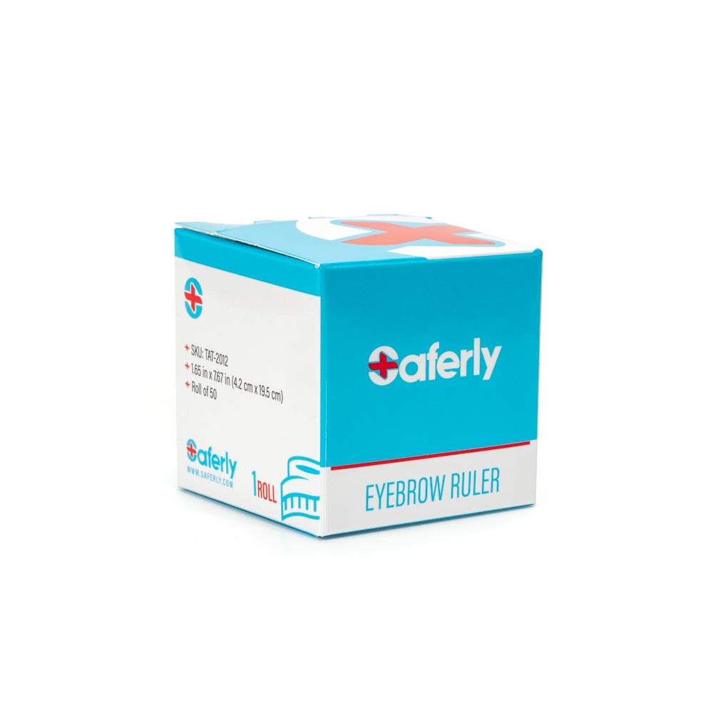 Saferly Disposable Eyebrow Ruler Stickers — Roll of 50 - Ultimate Beauty