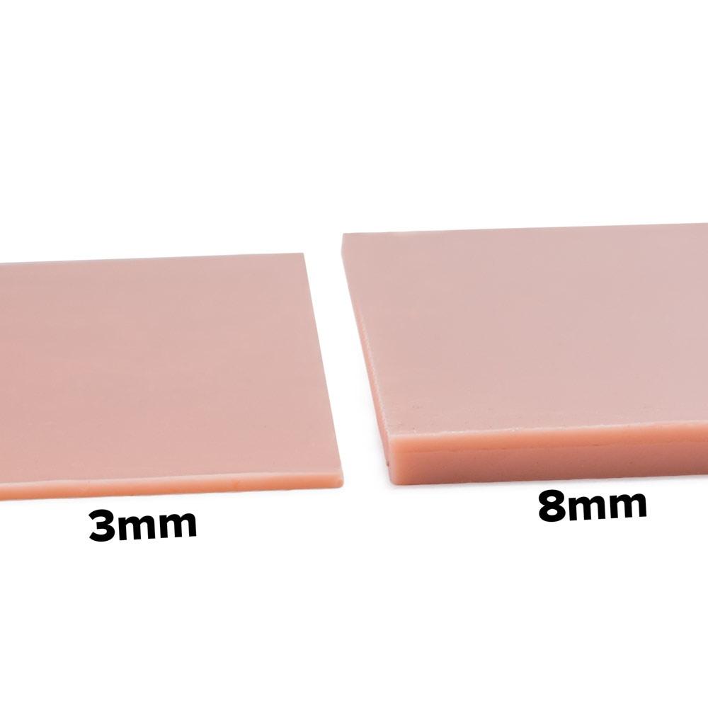 A Pound of Flesh Tattooable Synthetic Canvas — 3mm versus 8mm — Pink Tone