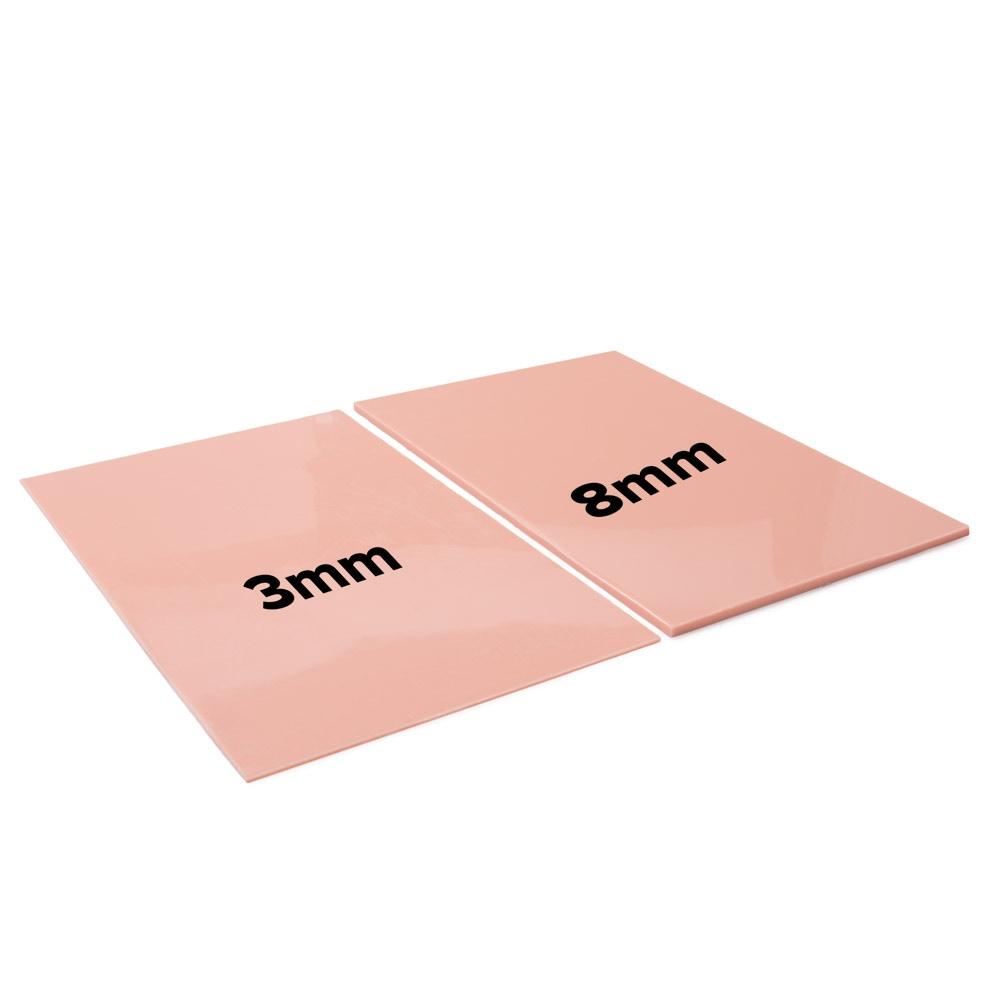 A Pound of Flesh Tattooable Synthetic Canvas — 3mm versus 8mm Comparison Two — Pink Tone