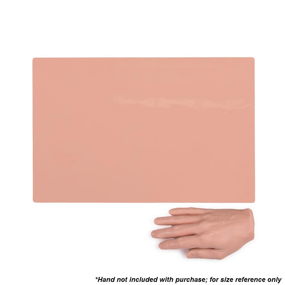 A Pound of Flesh Tattooable Synthetic Canvas — 8mm Pink Tone — Synthetic Hand Size Comparison