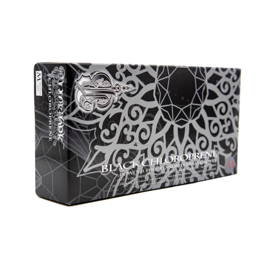 Blackwork Chloroprene Black Disposable Medical Grade Gloves — Box of 100 - Ultimate Beauty