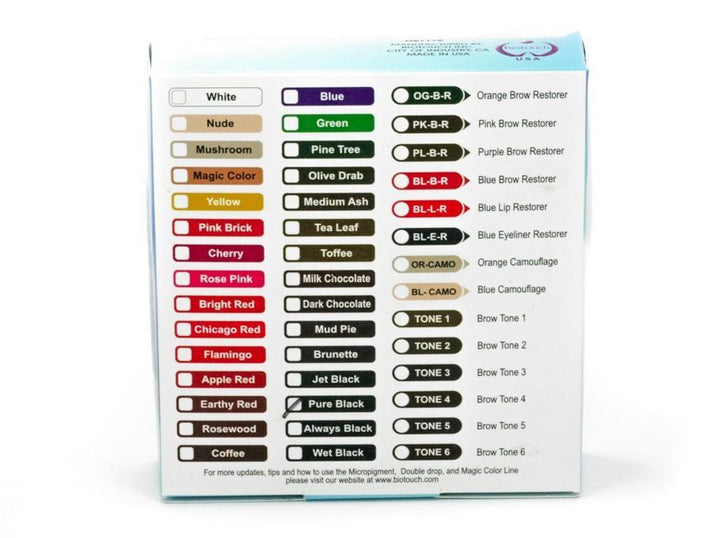 BioTouch Pure Single Use Pigment Box — Back