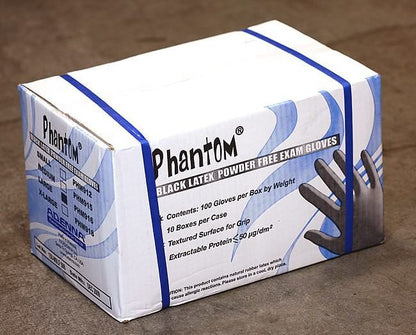 Black Phantom Medical Latex Gloves - Case of Gloves