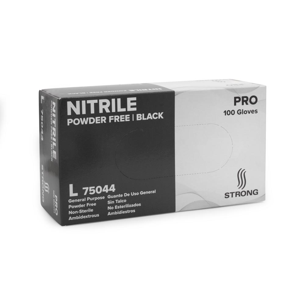 Strong Pro Black Disposable Nitrile 4gm Gloves — Box of 100 - Ultimate Beauty