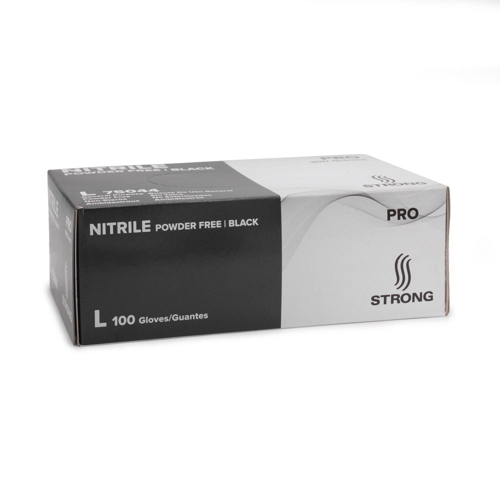 Strong Pro Black Disposable Nitrile 4gm Gloves — Box of 100 - Ultimate Beauty