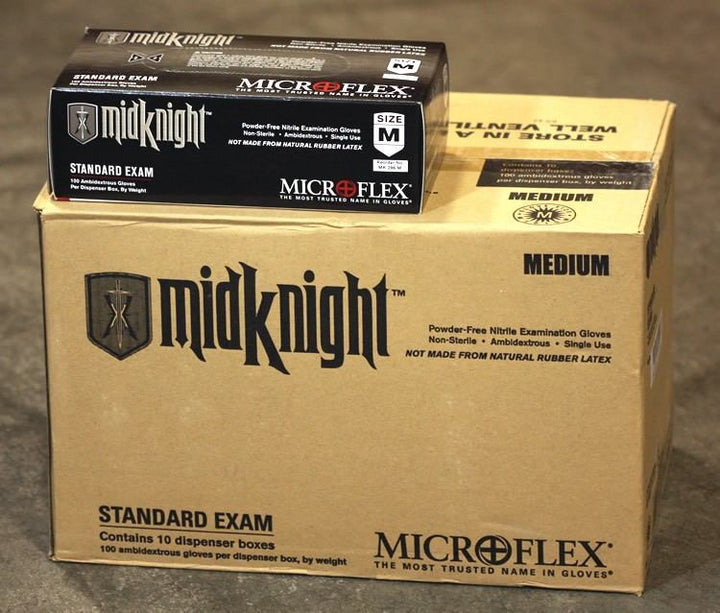 Midknight Nitrile Medical Gloves - Case of Gloves