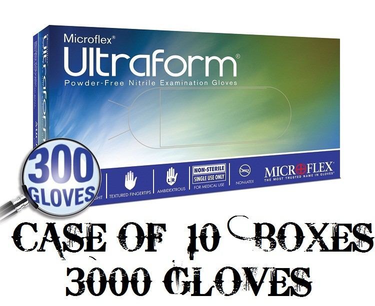 Ultraform Blue Medical Nitrile Gloves - Case of Gloves