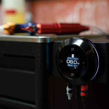 FK Irons Hover Tattoo Power Supply  being used