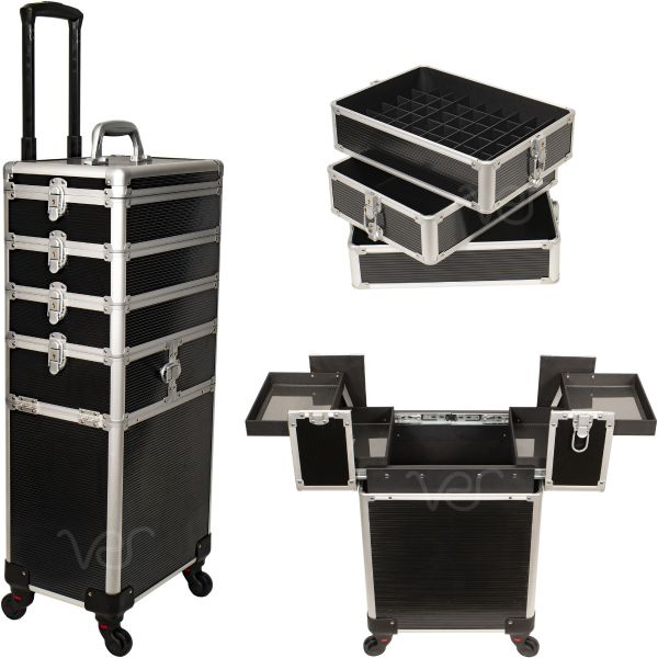 Professional Travel Case for Tattoo, Piercing, and PMU Supplies — Aluminum Finish