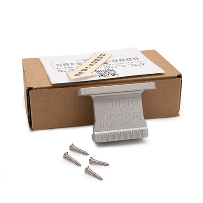 Safe-T Hands-Free Door Opener — Silver (box contents)