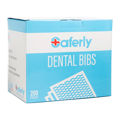 Saferly Blue Dental Bibs — 13" x 18" — Box of 200 - Ultimate Beauty