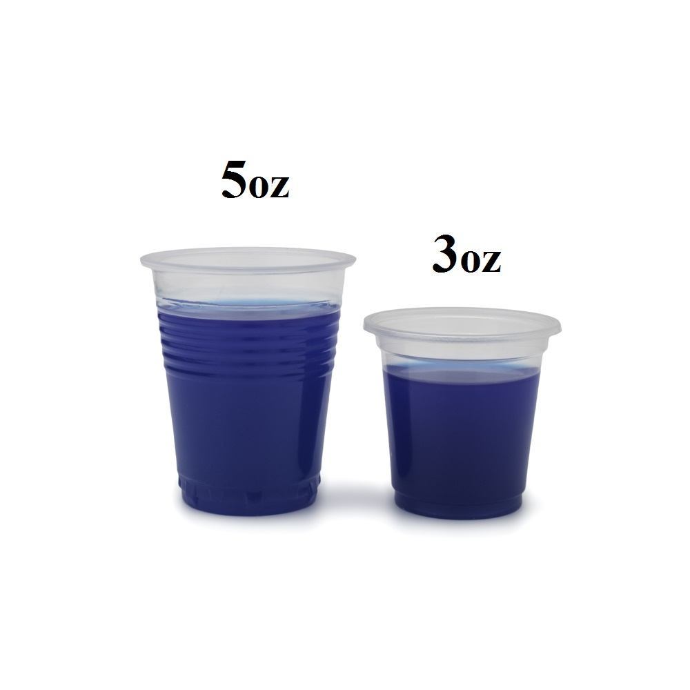 Rinse Cup Size Reference - 3oz and 5oz Rinse Cups