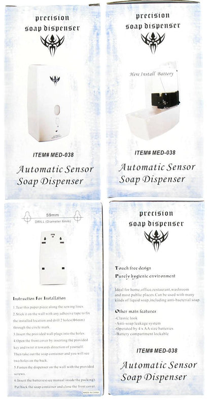 Automatic Sensor Soap Dispenser ~ 500ml ~ Clean Room Necessity