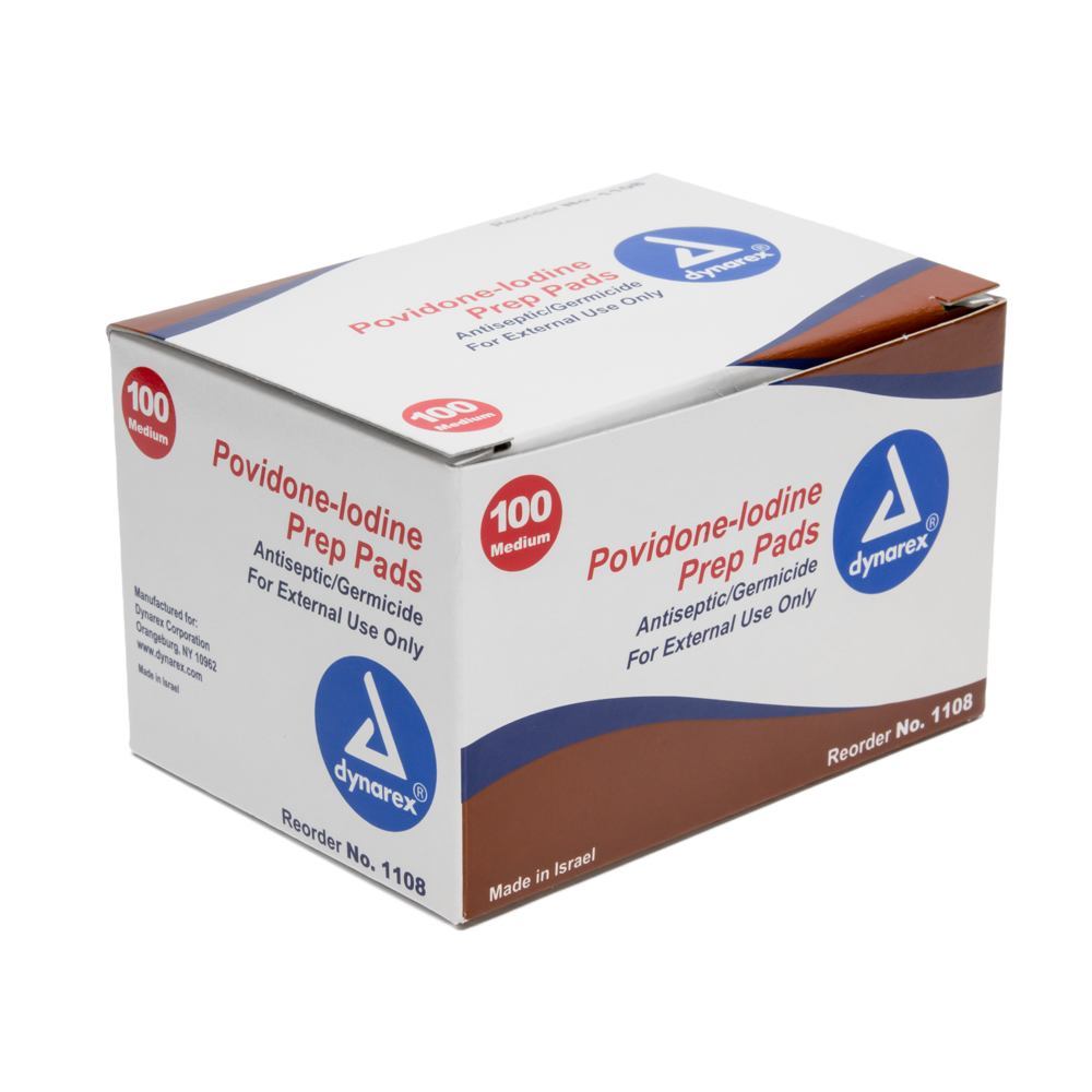 Povidone Iodine Prep Pads Box