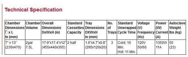 Tuttnauer 1730 ValueKlave - Steam Sterilizer - Autoclave - Ultimate Beauty