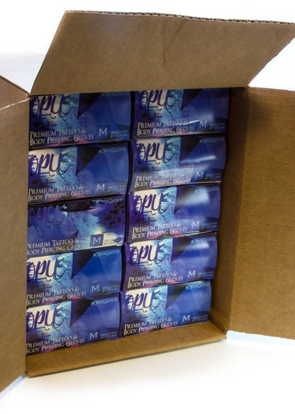 Opus Tattoo Gloves - Blue Nitrile Gloves - Case of Gloves