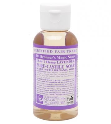 Dr. Bronner’s Magic Soaps Lavender Pure-Castile Soap – 2oz. Bottle