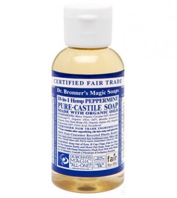 Dr. Bronner’s Magic Soaps Peppermint Pure-Castile Soap – 2oz. Bottle