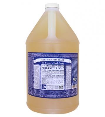 Dr. Bronner’s Magic Soaps Peppermint Pure-Castile Soap – 1gal. Bottle