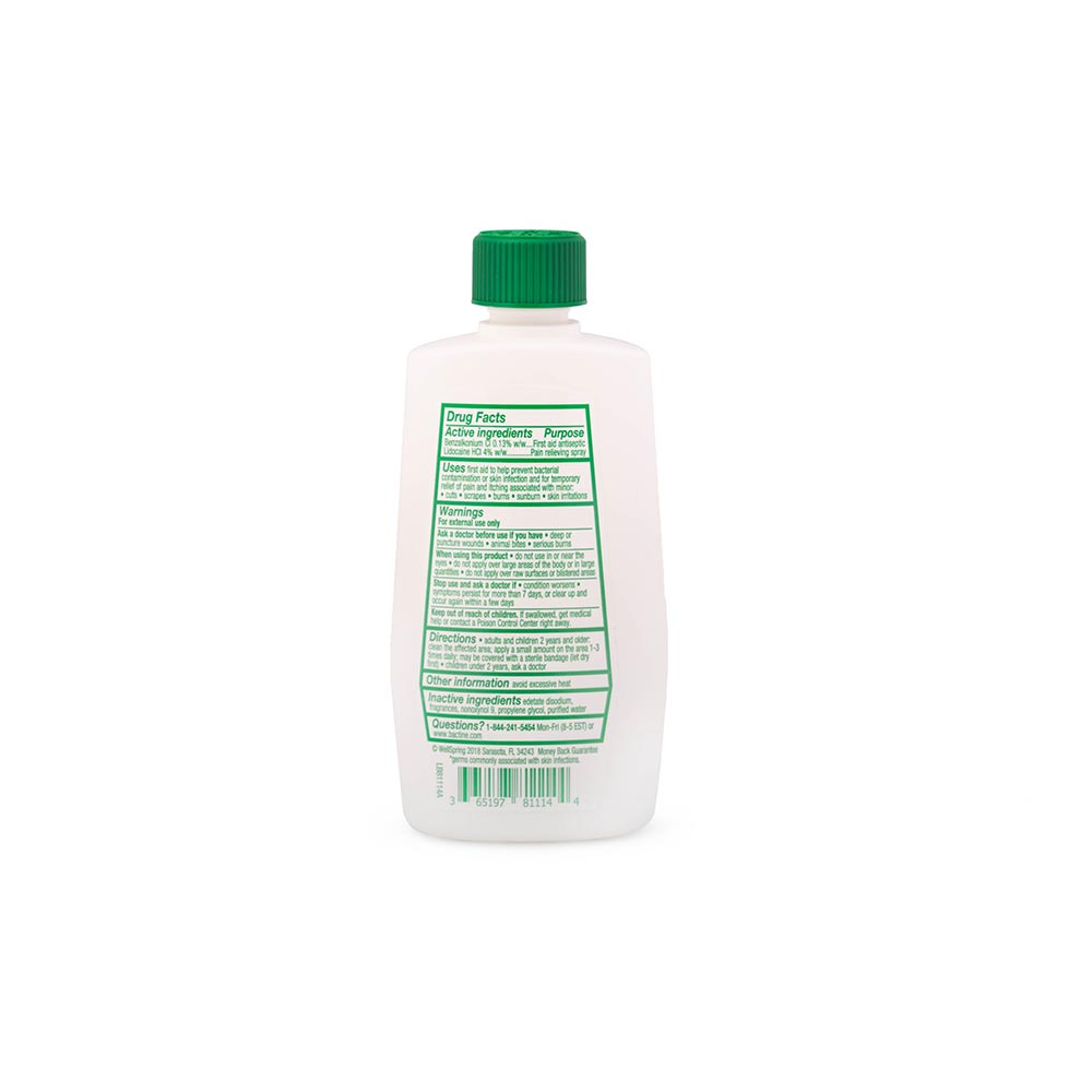 Bactine Max 4oz Squeeze Bottle — Back View