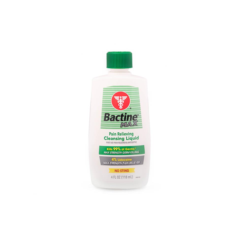 Bactine Max 4oz Squeeze Bottle — Front Side