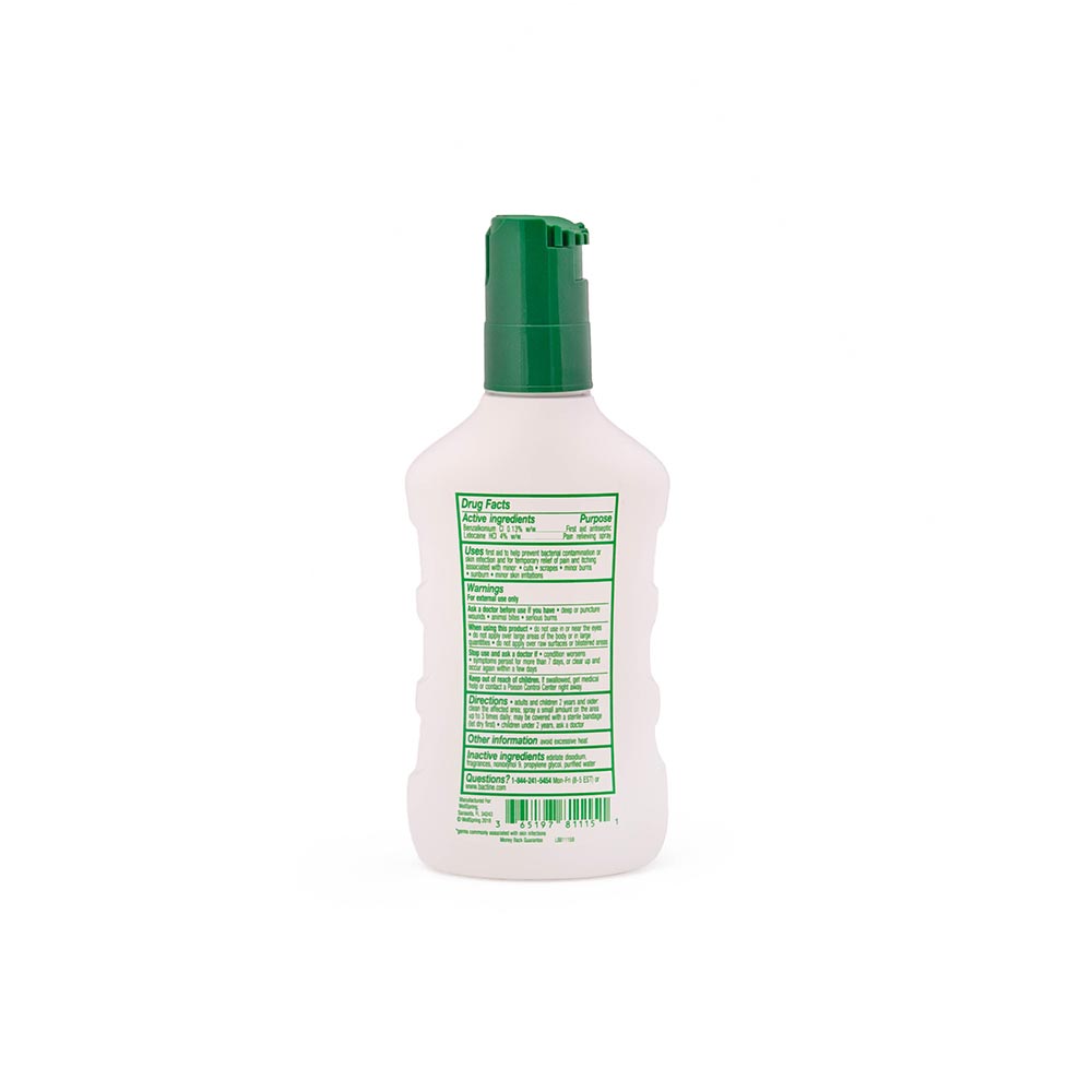 Bactine Max 5oz Spray Bottle — Back View