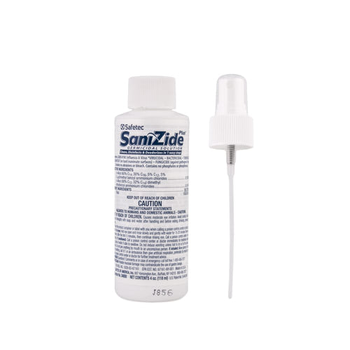 Safetec SaniZide Plus® Spray Bottle — 4oz Bottle (Thumbnail)