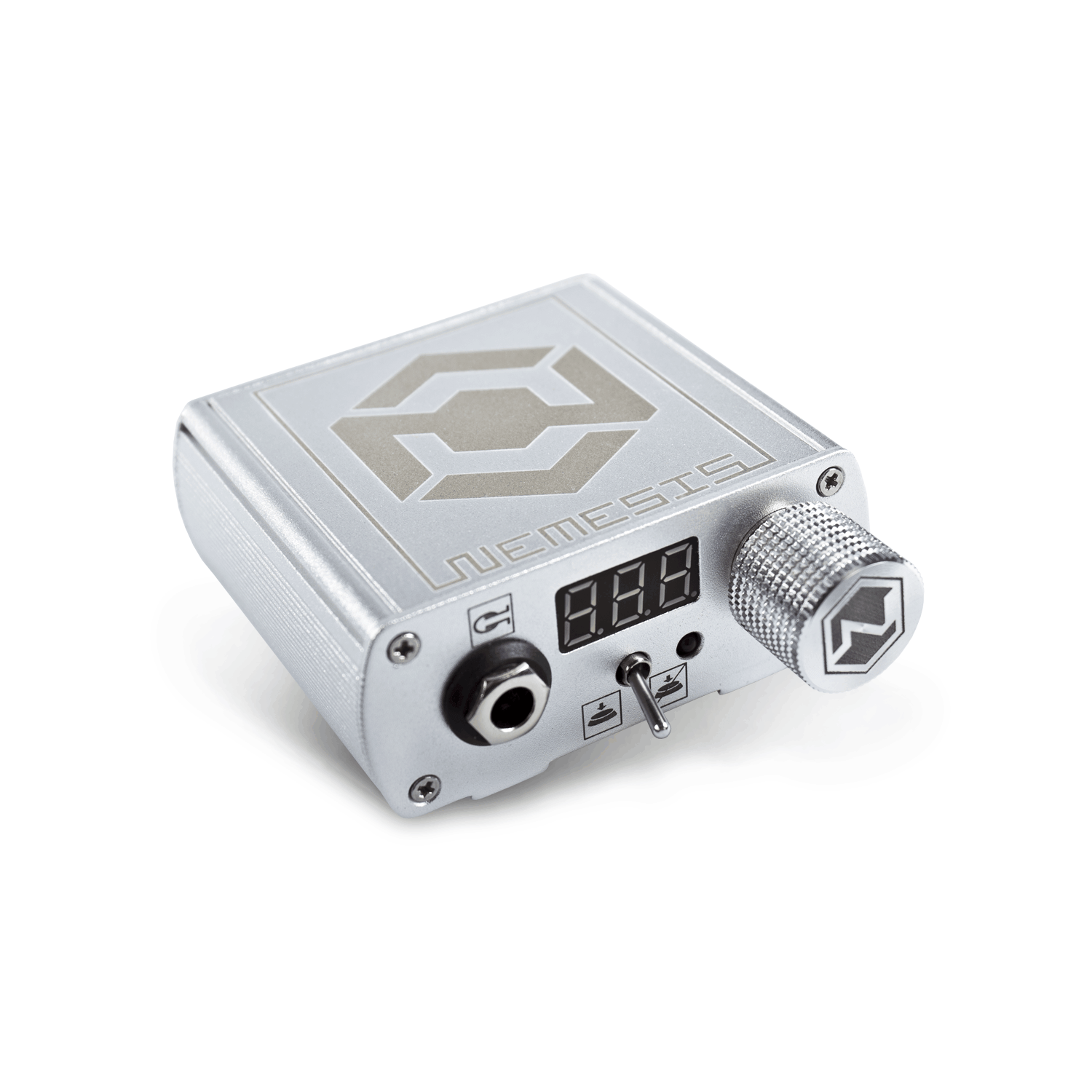Nemesis Professional Tattoo Power Supply in Silver by Kwadron Silver