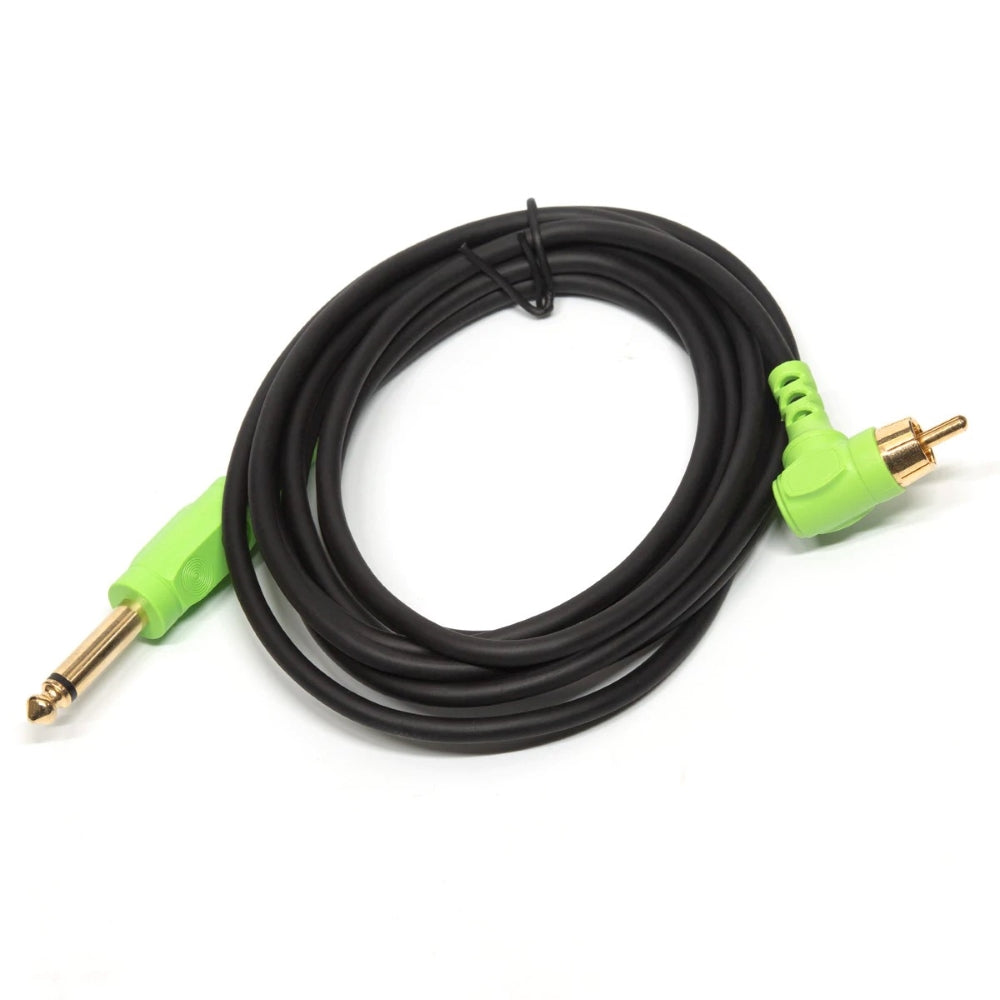 Critical Magnetic 90 Degree RCA Cord (7') Green and Black - Ultimate Beauty
